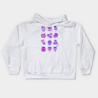 Blueberry frog Kids Hoodie